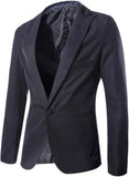 Fácil de los hombres NUEVA y elegante Ocio Slim Fit Suit Blazer Escudo chamarra