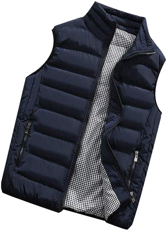 Chaleco Acolchado Ligero de Invierno Parka Hombre Chaqueta sin Mangas, Hombre Invierno Calor Chalecos Sin Mangas De Plumas Chaquetas Acolchado Chaqueta De Pluma Hombres Abrigo Deportiva Outwear