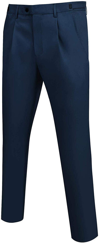 COOFANDY - Pantalones de Vestir para Hombre, Corte Recto, Parte Delantera Plana, con Banda Ajustable