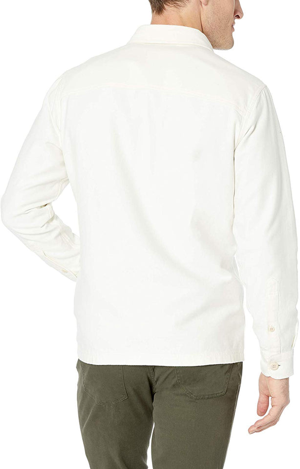 Goodthreads Chamarra de Sarga Rota Militar Camisa de Botones para Hombre