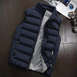 Chaleco Acolchado Ligero de Invierno Parka Hombre Chaqueta sin Mangas, Hombre Invierno Calor Chalecos Sin Mangas De Plumas Chaquetas Acolchado Chaqueta De Pluma Hombres Abrigo Deportiva Outwear