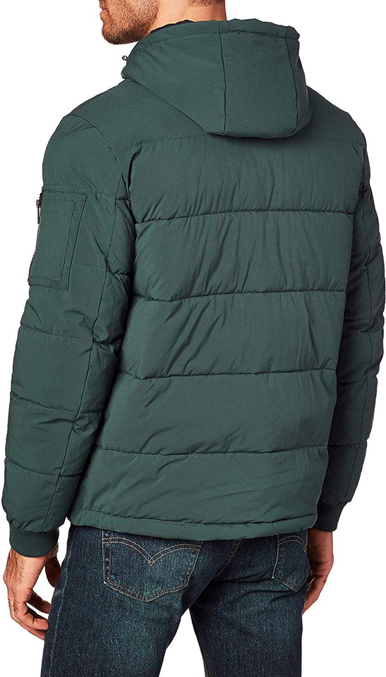Dockers 4Way Stretch Poly Hooded Puffer Chaqueta para Hombre