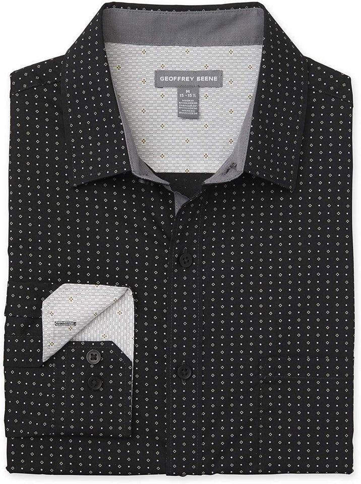 Geoffrey Beene Camisa de Manga Larga con Botones para Hombre
