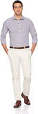 Buttoned Down estándar de Hombre Slim Fit Spread-Collar Lino Playera de Deporte