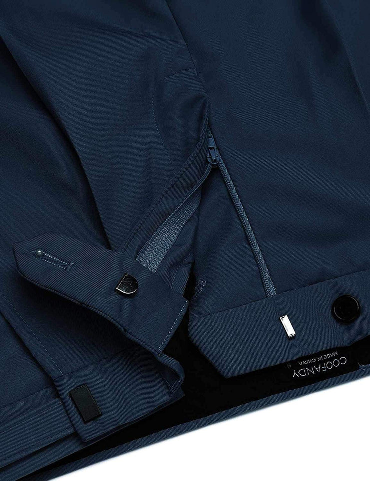COOFANDY - Pantalones de Vestir para Hombre, Corte Recto, Parte Delantera Plana, con Banda Ajustable