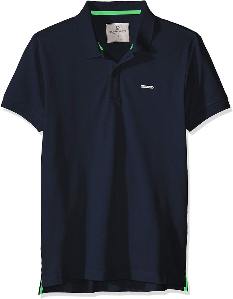 Silver Plate Polo Polos para Hombre