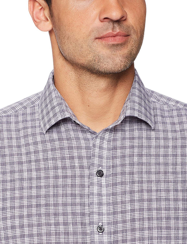 Buttoned Down estándar de Hombre Slim Fit Spread-Collar Lino Playera de Deporte