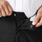 J.M. Haggar - Pantalones de Cintura Ampliable para Hombre, Talla Grande y Alta, Corte clásico, Parte Delantera Plana